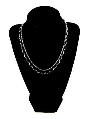 Kendra Scott Lori Multi Strand Silver Tone Layered Necklace NWT Adjustable